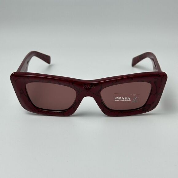 PRADA Sunglasses PR13ZS 15D08S Etruscan Marble Dark Violet NEW - Picture 5 of 13